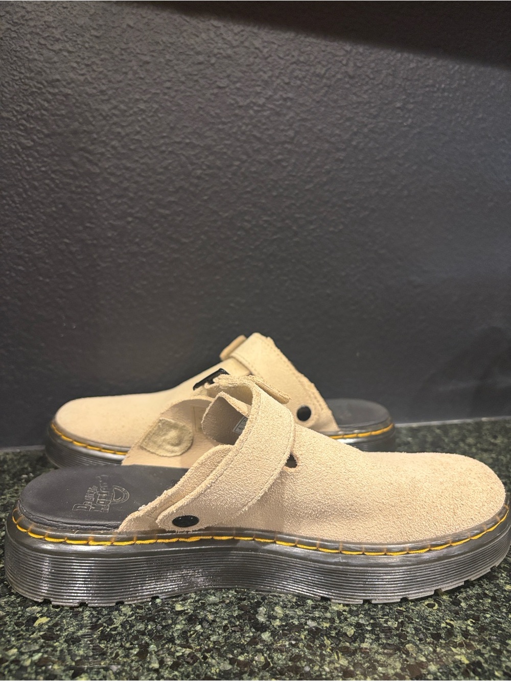 Dr. Martens Beige Suede Clogs - Picture 4 of 9